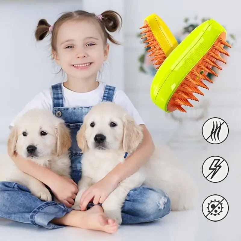 BROSSE À VAPEUR ÉLECTRIQUE POUR CHAT ET CHIEN - chatparadis